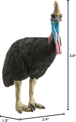 Vista 6 de Safari Ltd. Figura de cassowary - Figura detallada de plástico de 3.5 pulgadas, juguete educativo para niños, niñas y niños a partir de 3 años