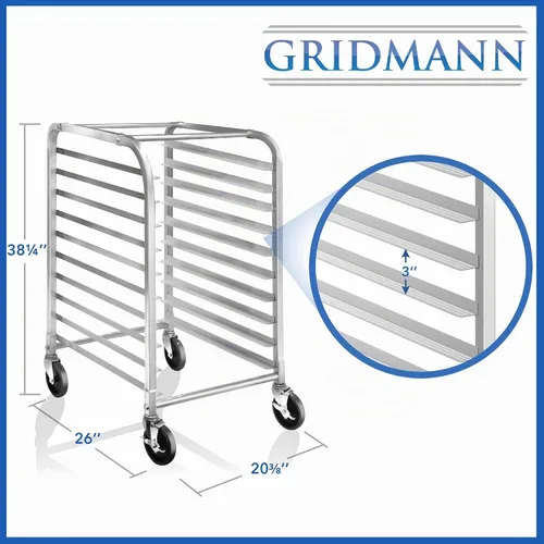 Vista 5 de Gridmann Commercial estante para panadería, 10 láminas