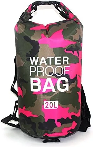 Vista 8 de Bolsa seca impermeable de PVC – Bolsa de almacenamiento seca ligera con tapa enrollable – Múltiples opciones