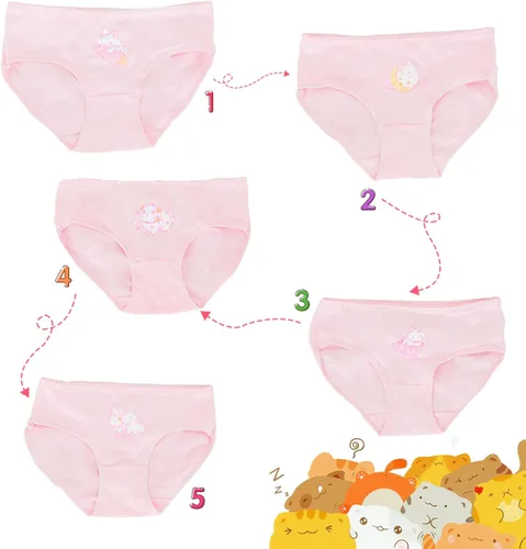 Vista 3 de Lindas bragas de anime para mujer, ropa interior de algodón transpirable con estampado de animales
