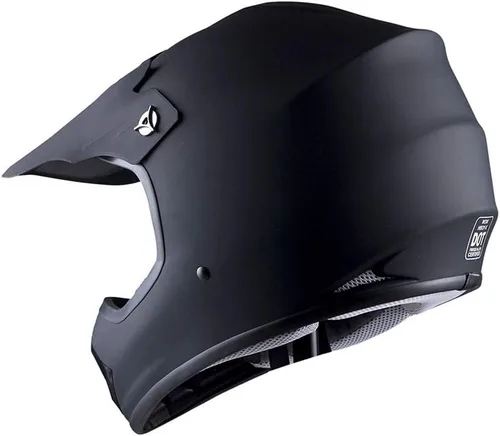 Vista 5 de 1Storm - Casco de motocross para jóvenes y niños, color negro mate + gafas + paquete de guantes negros para jóvenes MG