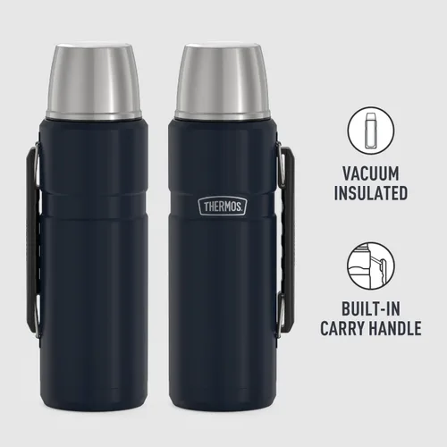 Vista 3 de THERMOS Stainless King - Paquete de botellas de bebidas aisladas al vacío, 40 onzas (paquete de 2)