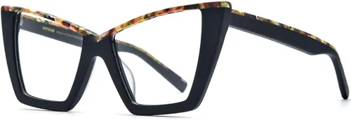 Vista 9 de HEPIDEM Gafas de acetato multicolor degradadas con marco para mujer, gafas grandes grandes 2023