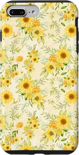 Vista 12 de Cute Sunflower Pattern Yellow Pastel Flower Case for iPhone 16