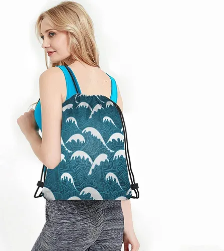 Vista 4 de Beabes Bolsas de béisbol con cordón, mochila deportiva para gimnasio, bolsa con cordón, Multi-a08, Mochilas de viaje