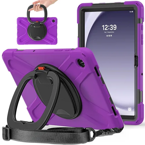 Vista 68 de 360 Rotation Case for Galaxy Tab ActivePro/Tab Active4 Pro/Active 5 Pro 10.1" Sturdy Cover Rotate Ring Stand Shoulder Carrying Strap Hand Strap