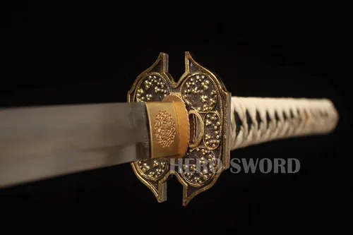 Vista 4 de Samurai Katana Espada japonesa hecha a mano, práctica, acero al carbono 1095, templada, espiga completa, muy afilada, cuchillo listo para combate
