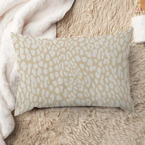 Vista 29 de ArogGeld Funda de cojín lumbar con estampado de leopardo y guepardo negro, funda de almohada para sofá, con manchas de animales marrones y negros