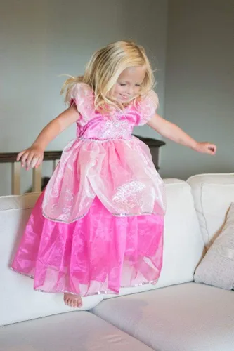 Vista 8 de Little Adventures Disfraz de princesa rosa de lujo