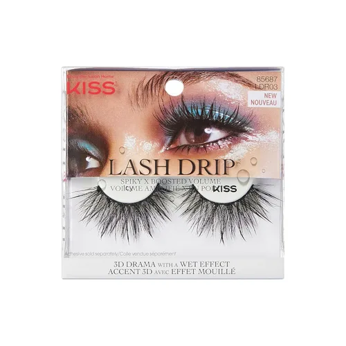 Vista 11 de KISS Pestañas postizas Lash Drip, Spiky X Boosted Volume, efecto hidratado de aspecto húmedo único, pestañas postizas reutilizables de varias (Icy)