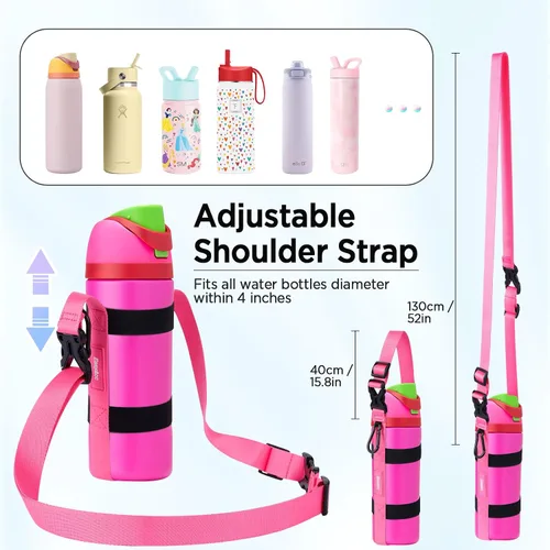 Vista 5 de EasyAcc Correa de Soporte para Botella de Agua, para Owala FreeSip 24 32 40 oz, Hydro Flask, Cirkul, Yeti, Stanley Flip, Botellas de Agua