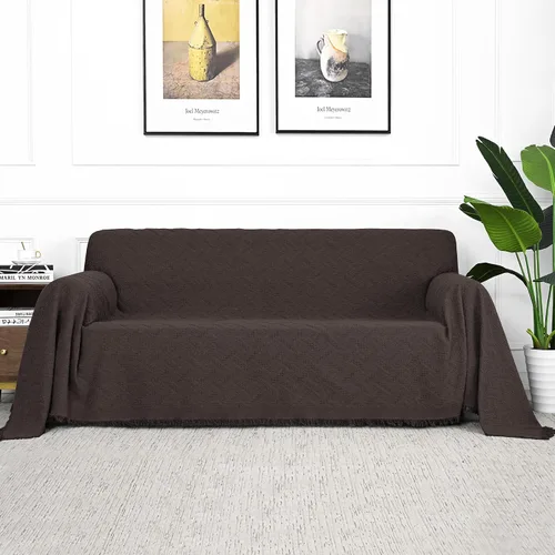 Vista 12 de MYSKY HOME - Funda para sofá, fundas para sofás, funda para silla extragrande, funda para sofá geométrico de color chocolate, funda para sofá