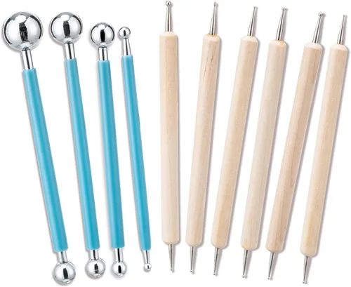 Vista 16 de Kit de herramientas de arcilla Amrules, 27 piezas de herramientas de cerámica, práctico kit de herramientas de escultura de arcilla polimérica, set