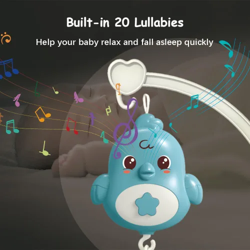 Vista 2 de Mingzhe Móvil para cuna con proyección de estrellas y 20 canciones de cuna
