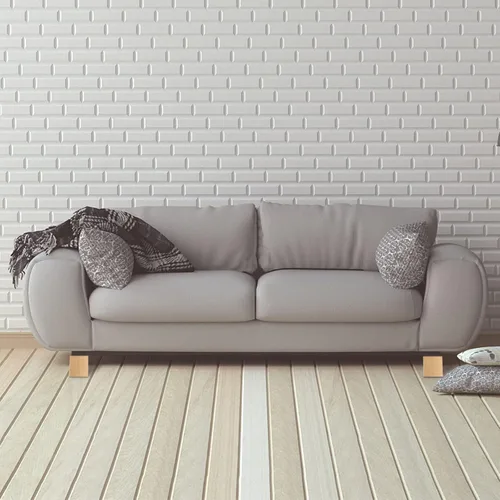 Vista 7 de Paquete de 4 elevadores de madera de 4 pulgadas, elevadores de cama de madera resistente, elevadores cuadrados de madera maciza para sofá, mesa