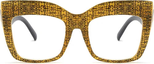 Vista 2 de FEISEDY Gafas cuadradas de gran tamaño con marco de gafas para mujer B2475