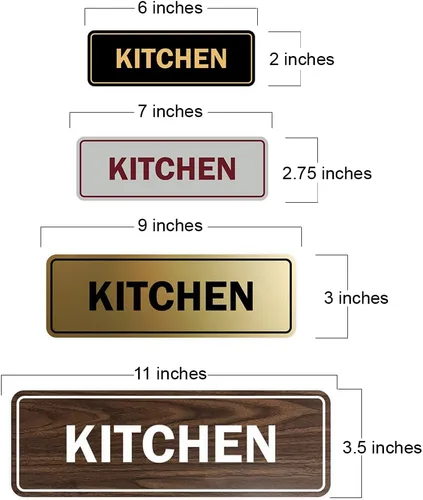 Vista 7 de Signs ByLITA Letrero de cocina estándar (negro) - Pequeño