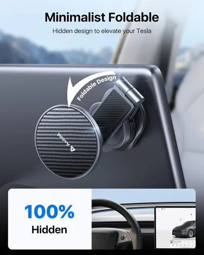 Vista 5 de andobil Soporte de teléfono Tesla de 3ª generación 【Adhesivo mejorado y imán más resistente】Soporte de teléfono para Tesla New Model Y Juniper