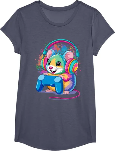 Vista 11 de Mouse Gaming Animal Video Games Funny T-Shirt