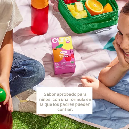 Vista 6 de Cure Hydration - Mezcla de bebidas con electrolitos para niños Rehidratación formulada por pediatras a base de plantas Sin azúcar añadido