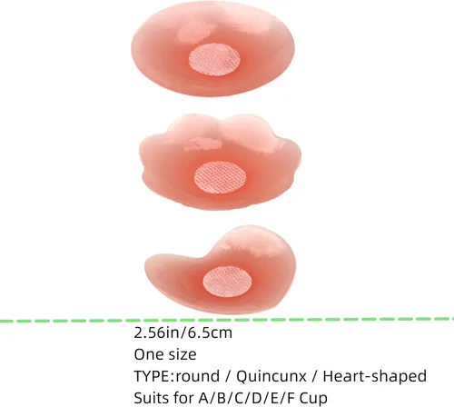 Vista 2 de ICEGIA Fundas para pezones para mujer, impermeables, reutilizables, ultrafinas, de silicona, adhesivas, para pezones