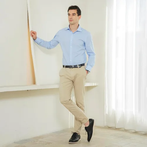 Vista 7 de Vostey Zapatos de vestir casuales para hombre, zapatos Oxford, zapatos de vestir de negocios para hombres