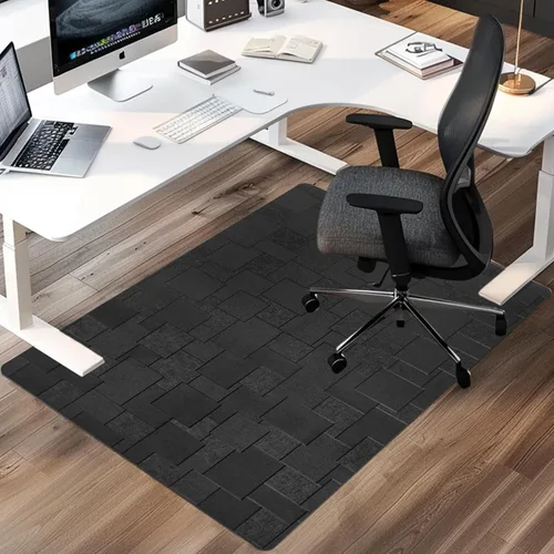 Vista 9 de Tapete para silla de oficina para suelo duro, tapete para silla de computadora de 48 x 36 pulgadas, protector de suelo de escritorio multiusos