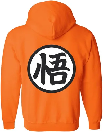 Vista 2 de ALLNTRENDS Sudadera con capucha y cremallera completa con símbolo de entrenamiento de Goku