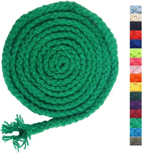 Vista 9 de Cuerda de macramé de 5 mm * 295 pies, cuerda de algodón natural de 8 hebras trenzadas para manualidades, hilo de algodón para tejer, para colgar