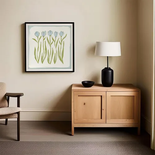 Vista 6 de Imágenes de flores en acuarela, arte de pared de flores de tulipán, impresión botánica moderna, elegante póster floral de mercado, arte de pared
