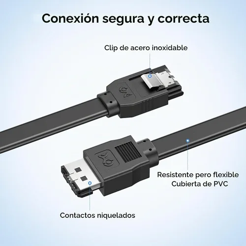 Vista 5 de Cable Matters Paquete de 2 cables SATA a eSATA de 6 Gbps, eSATA a SATA, 3