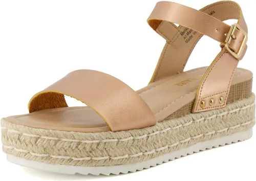 Vista 2 de CUSHIONAIRE Melissa - Sandalias de cuña tipo alpargata para mujer