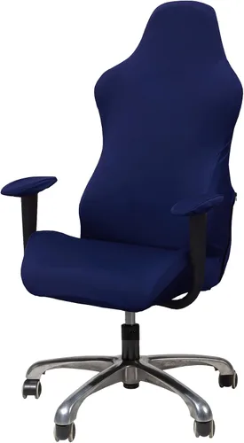 Vista 13 de WOMACO Funda Elástica para Silla Gaming, Funda de Asiento Extensible para Silla de Computadora de Cuero Reclinable Racing con Volantes, Protector