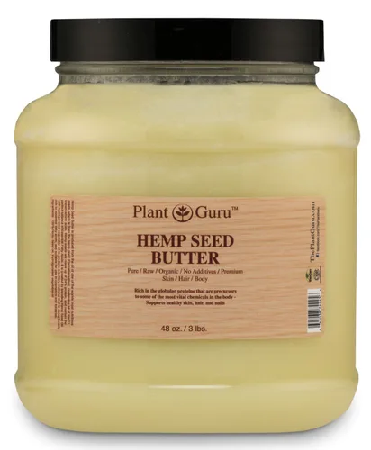 Vista 7 de Mantequilla de semillas de cáñamo 4 oz. 100% pura cruda fresca natural prensada en frío. Hidratante para la piel, cuerpo y cabello, cremas