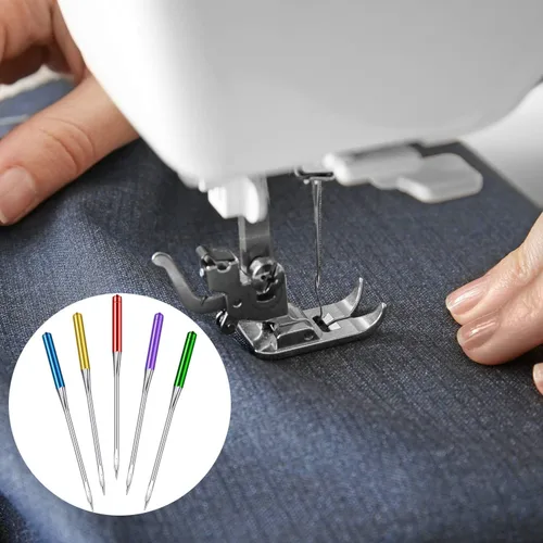 Vista 2 de WILLBOND 30 agujas universales para máquina de coser, 5 tamaños, color Color brillante