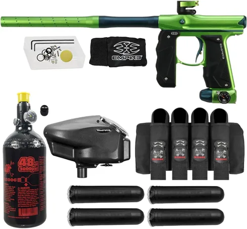 Vista 10 de Maddog Empire Mini GS Marcador de Pistola de Paintball Electrónico Completamente Automático con Tanque de Paintball HPA 48/3000, Cargador