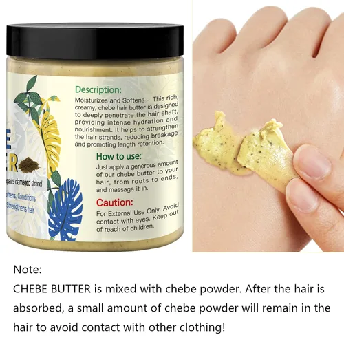 Vista 10 de WOZUTUNT 8.8 oz Mantequilla de Chebe para el Crecimiento, Engrosamiento y Humectación del Cabello - Mantequilla de Crema para el Cabello de Alta