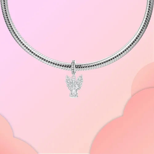 Vista 152 de LUXILLA Abalorio de plata de ley 925 para madre, hija, abuela, para familia, amor, madre, hija, abuela, para pulseras, collares, dijes, abalorios