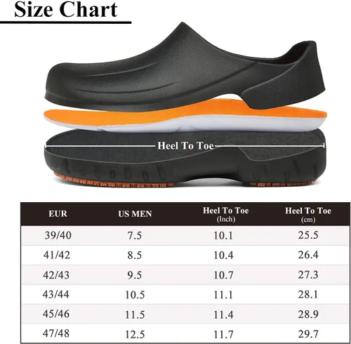 Vista 2 de Zapatos de trabajo antideslizantes para hombre para chef, zapatos de chef resistentes al aceite para hombre, zapatos de servicio de alimentos