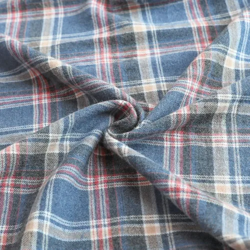 Vista 4 de Dubinik Flannel Shirt for Men Casual Button Down Work Soft All Cotton Lightweight Flannel Mens Plaid Shirts Long Sleeve