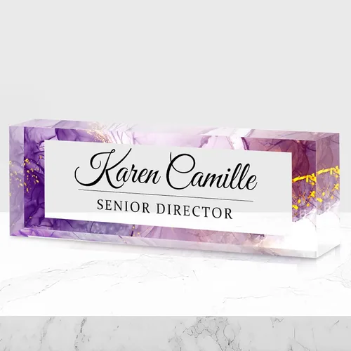 Vista 23 de Placa de nombre de oficina personalizada para escritorio, placa de nombre, regalos personalizados para compañeros de trabajo, jefe, profesor