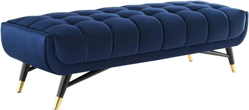 Vista 15 de Modway Adept - Banco de terciopelo de rendimiento de 47.5 pulgadas, color gris