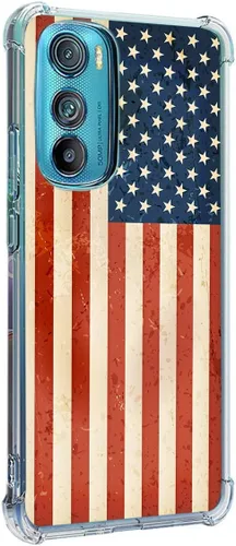 Vista 22 de Funda para Motorola Edge 2022, diseño de flores de mariposa azul, rosa, protección contra caídas, a prueba de golpes, funda protectora de cuerpo