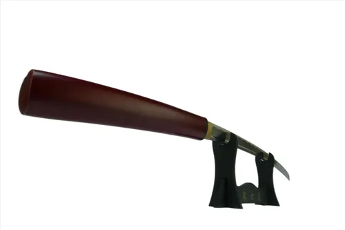 Vista 7 de MAKOTO Handmade Sharp Samurai Shirasaya Sword Wooden Scabbard Saya Borgoña mate.