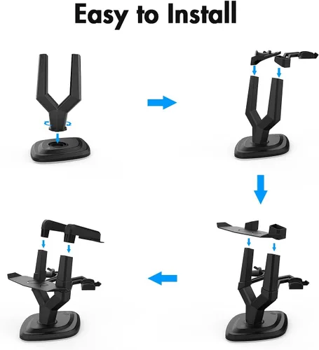 Vista 5 de AMVR Accesorios de soporte de realidad virtual compatibles con auriculares Meta Quest 2, Quest, Rift o Rift S VR y controladores táctiles, con base