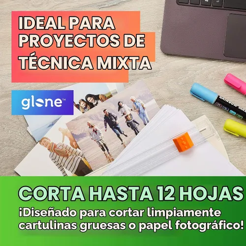 Vista 7 de Glone Recortadora de papel de 12 pulgadas, cortador de papel tamaño A4 con protección automática de seguridad para cupón, papel de manualidades