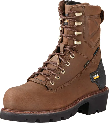 Vista 6 de Ariat Powerline - Botas de trabajo H2O de 8 pulgadas con punta compuesta para hombre