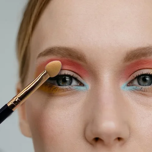 Vista 4 de UorPoto - Juego de brochas de maquillaje para mujeres, 10 piezas, esponja para sombra de ojos, aplicador de doble cara reutilizable Negro 10pcs