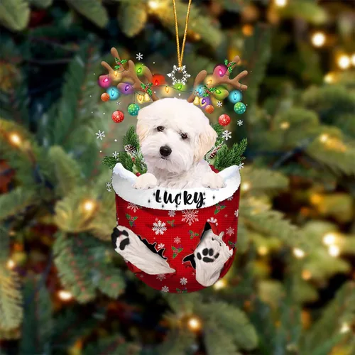Vista 124 de Adorno de Navidad personalizado para perro Airedale Terrier en bolsillo de nieve, adorno para árbol de Navidad, idea de regalo para amantes