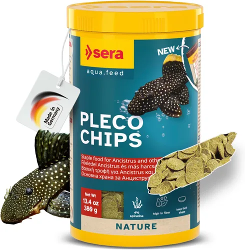 Vista 11 de Sera Papas fritas de bagre Nature 3.4 oz/0.21 libras Alimento de pescado premium para Ancistrus y Plecos Alta fibra Sin tintes ni conservantes